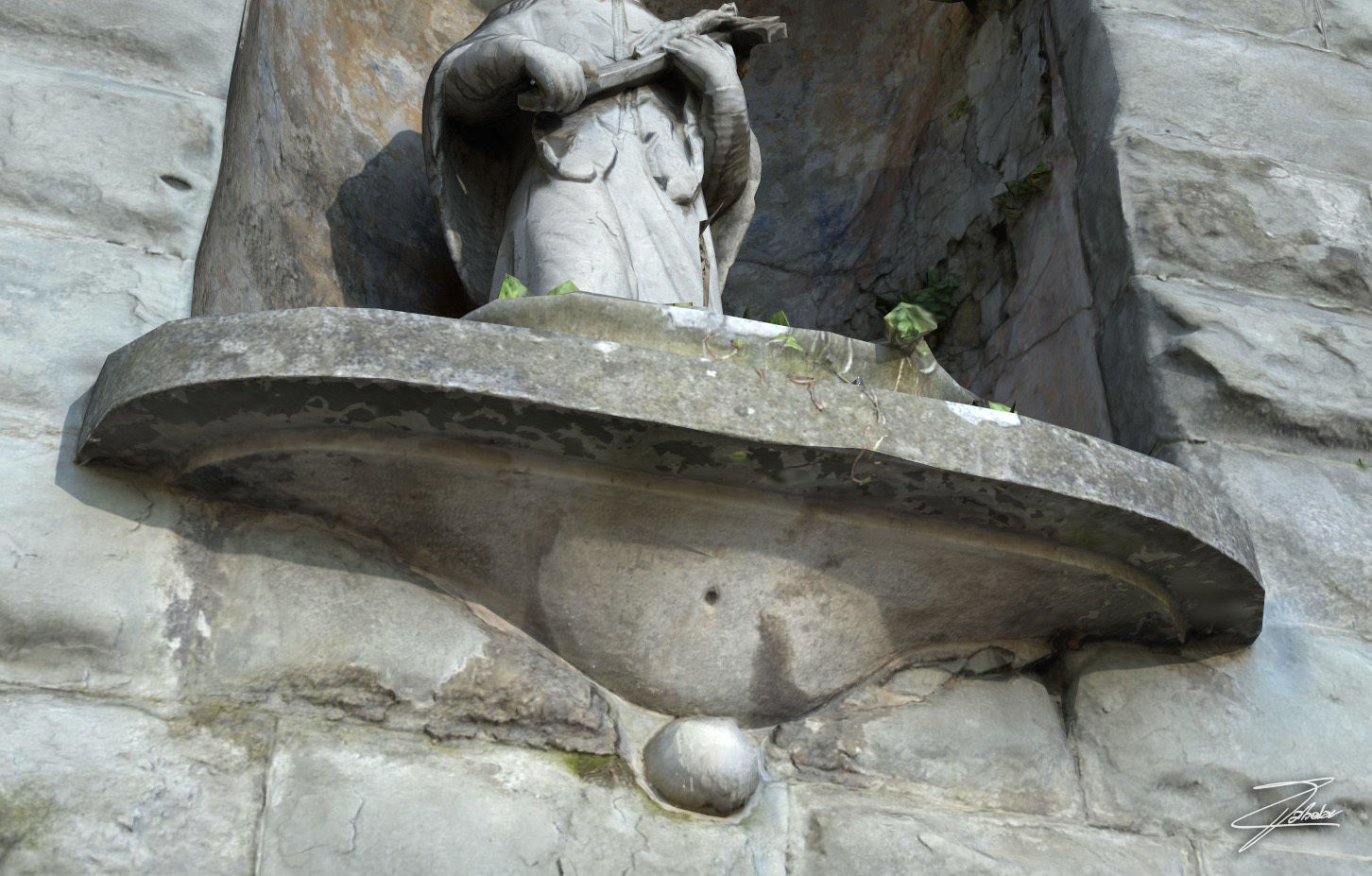 San Giovanni Nepomuceno Low-poly 3D model_6