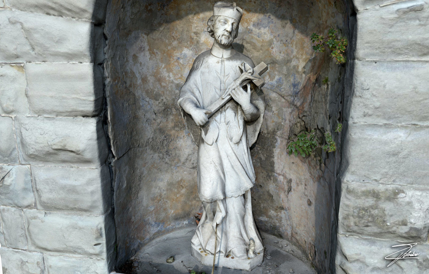 San Giovanni Nepomuceno Low-poly 3D model_4