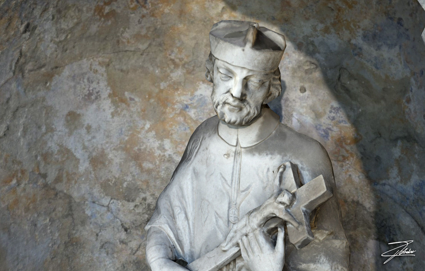 San Giovanni Nepomuceno Low-poly 3D model_8