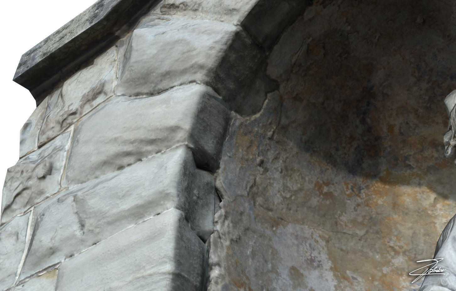 San Giovanni Nepomuceno Low-poly 3D model_9