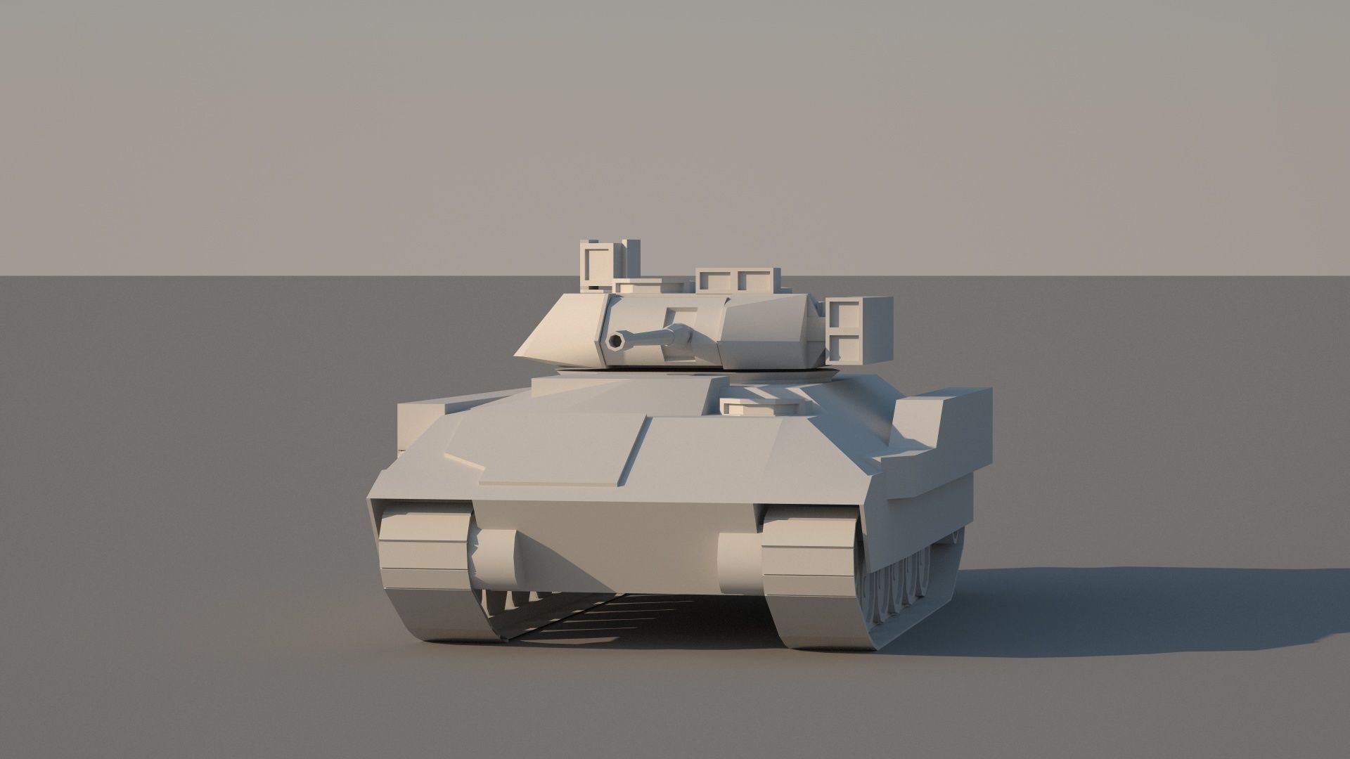 Bradley 3D model armoured tank Low-poly 3D model_2