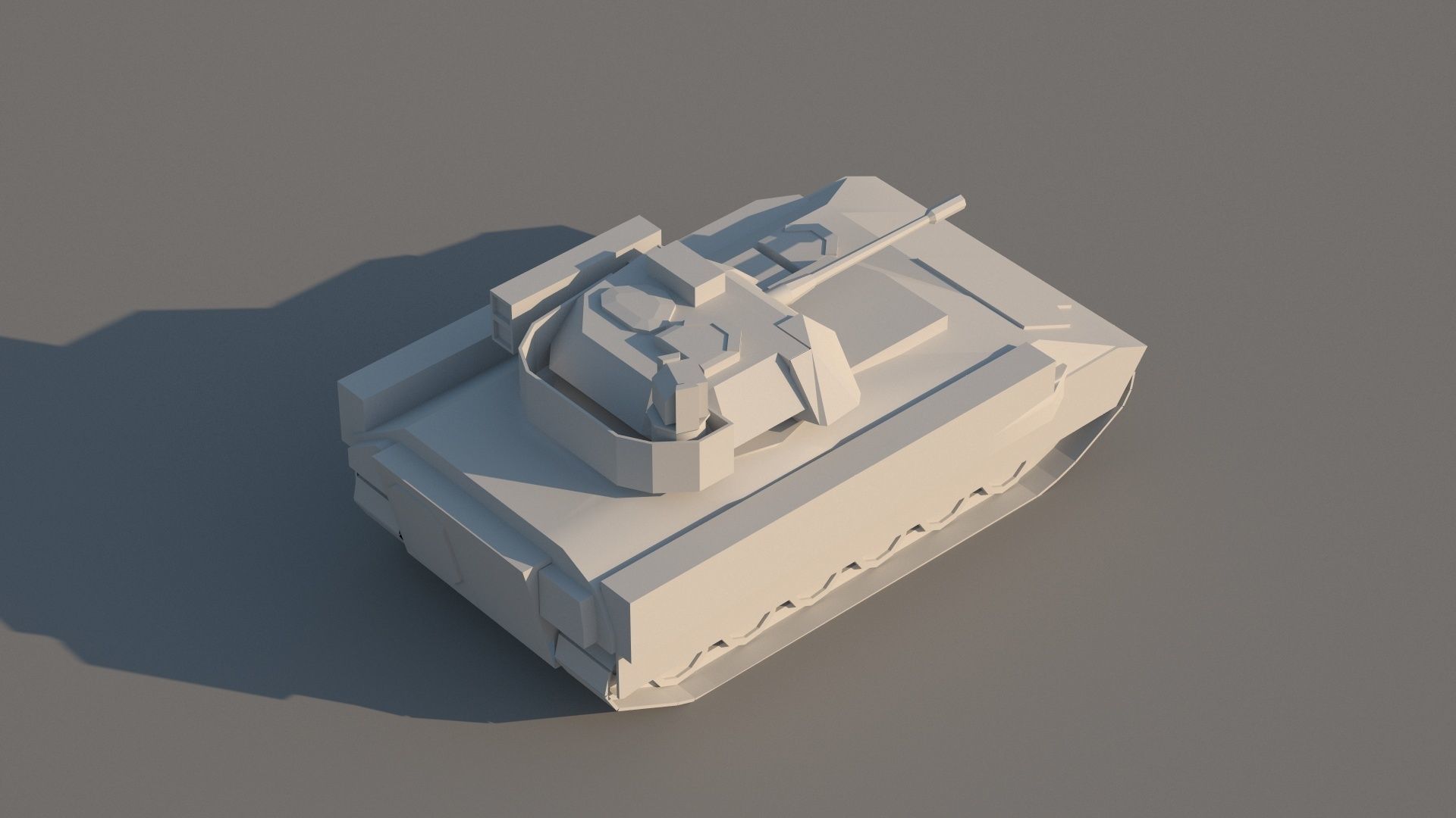 Bradley 3D model armoured tank Low-poly 3D model_3