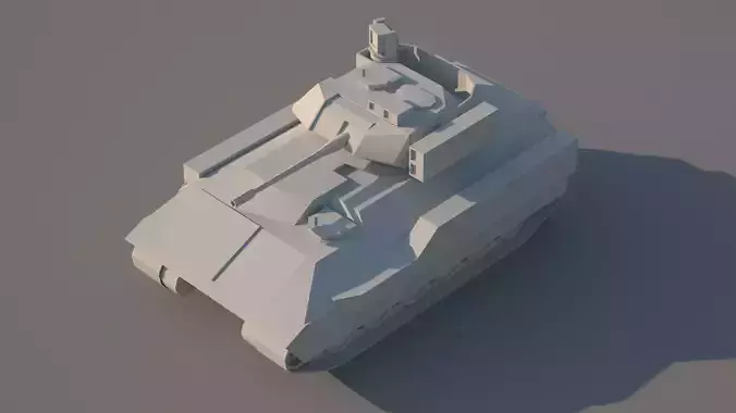 Bradley 3D model armoured tank Low-poly 3D model