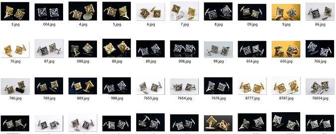 Cufflinks 12 Zodiac signs 3D print model