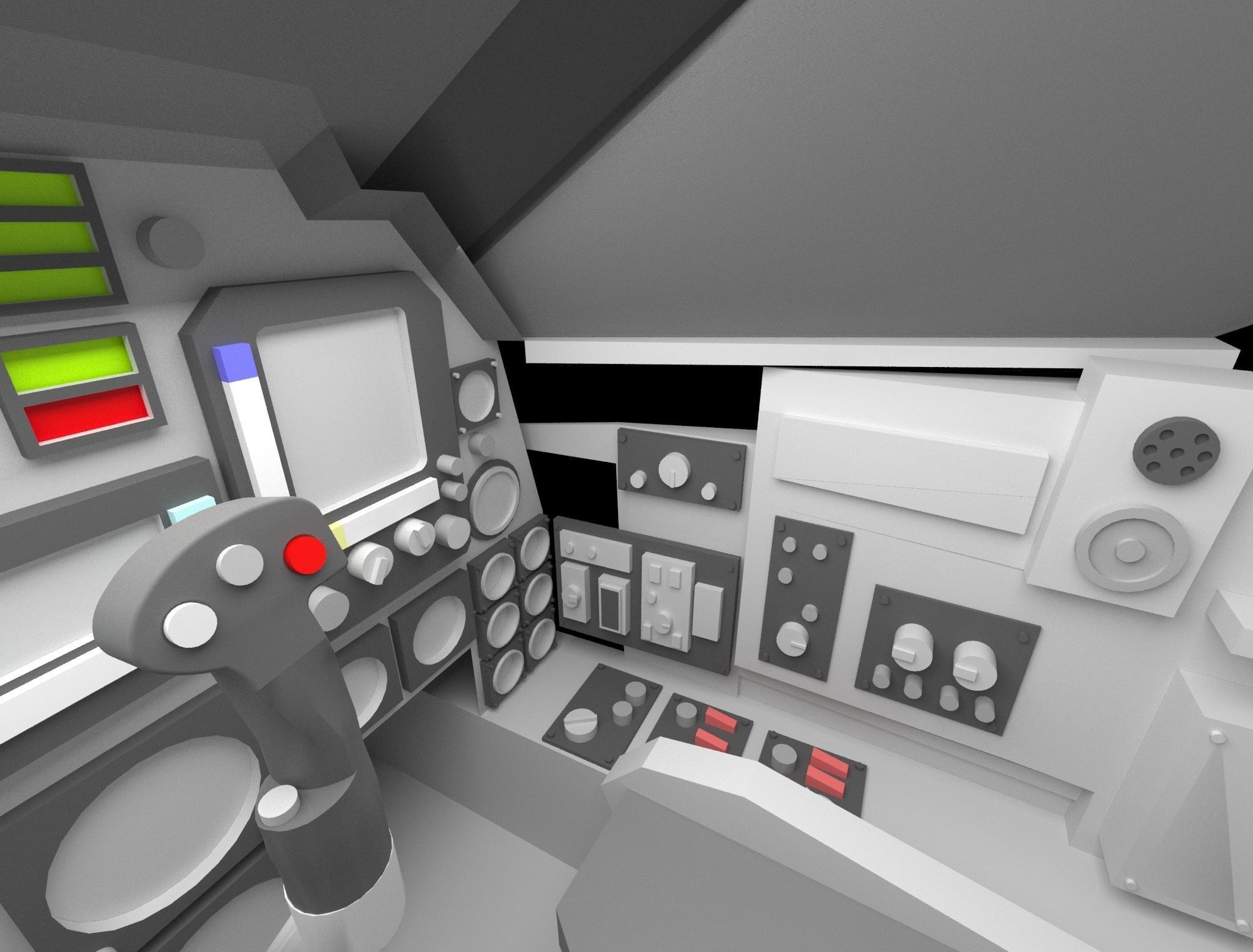Fighter Cockpit  3D model_1