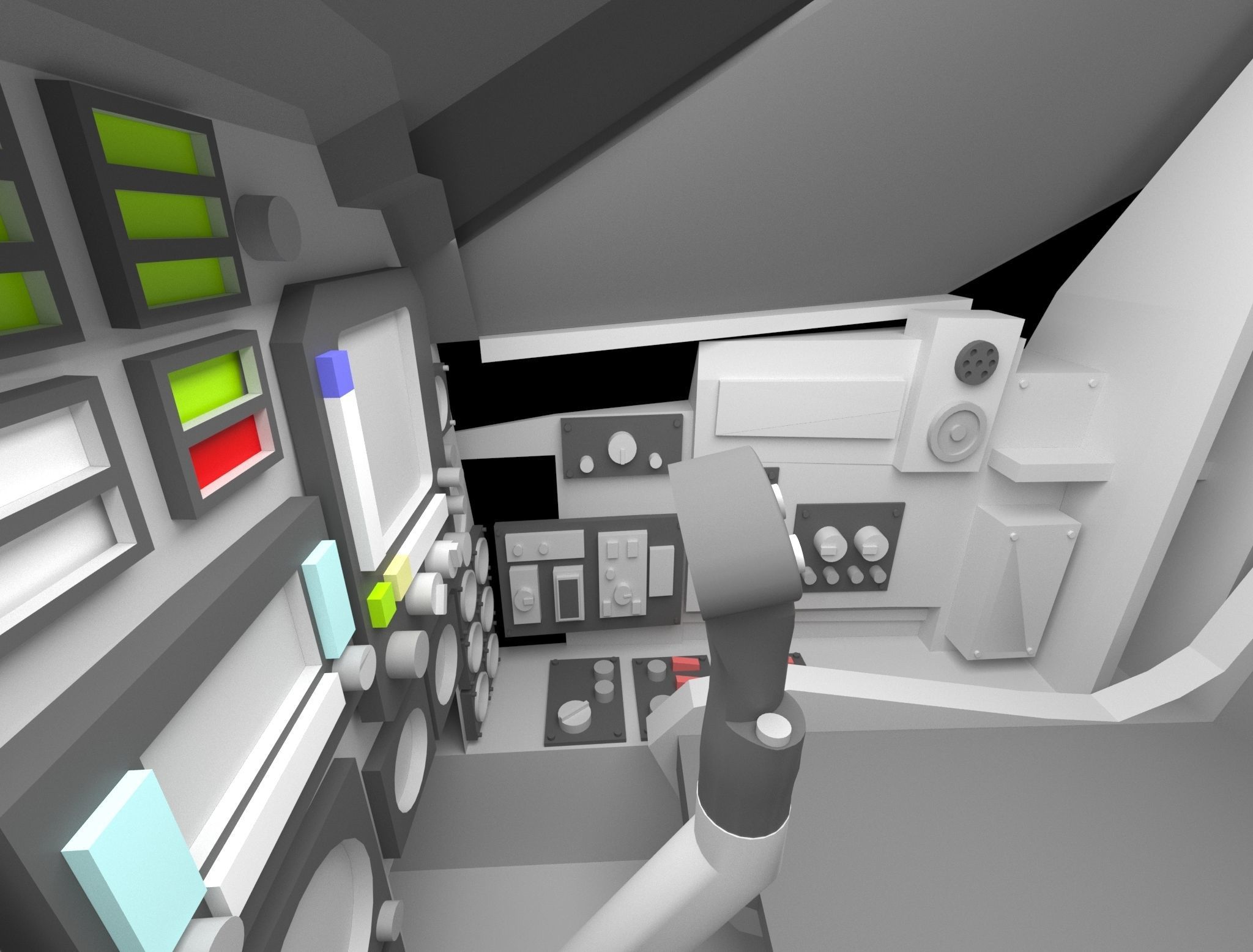 Fighter Cockpit  3D model_3