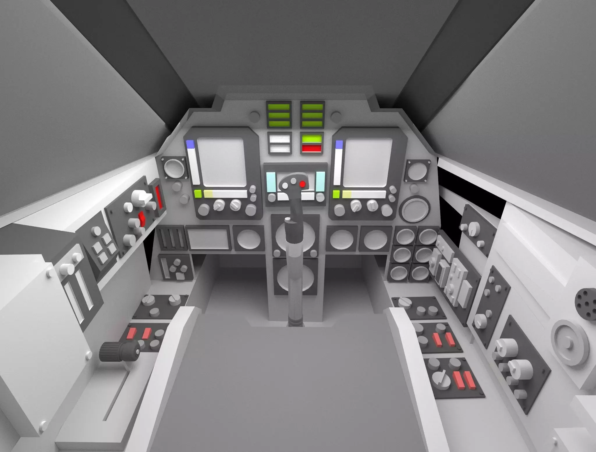 Fighter Cockpit  3D model_0