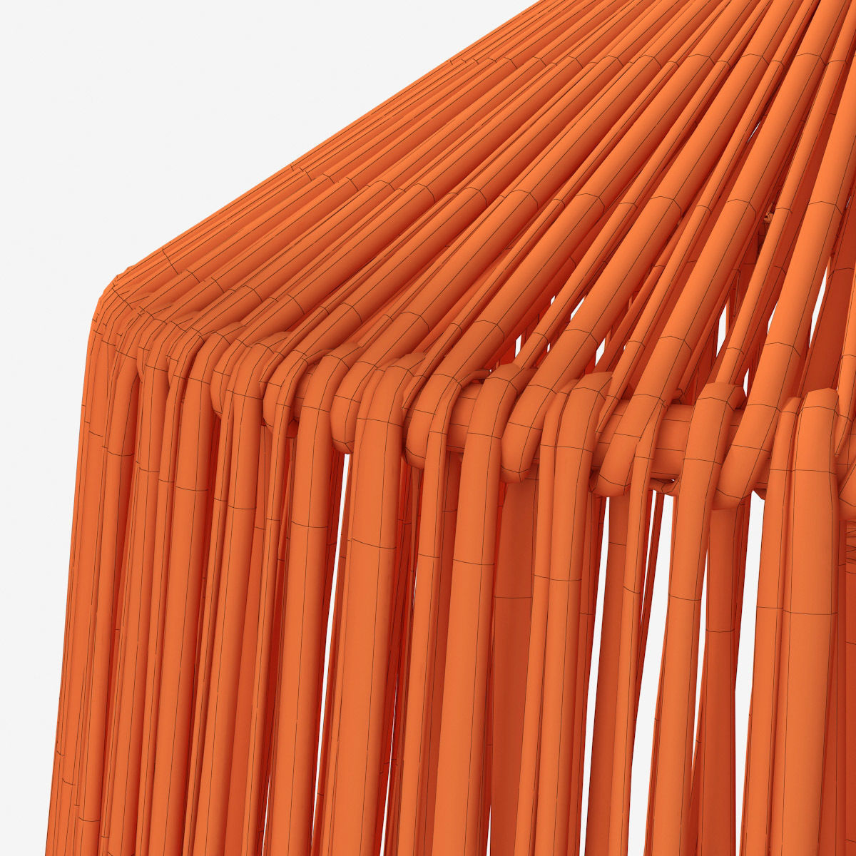 Lamp wood rotang wicker barrel 3D model_18