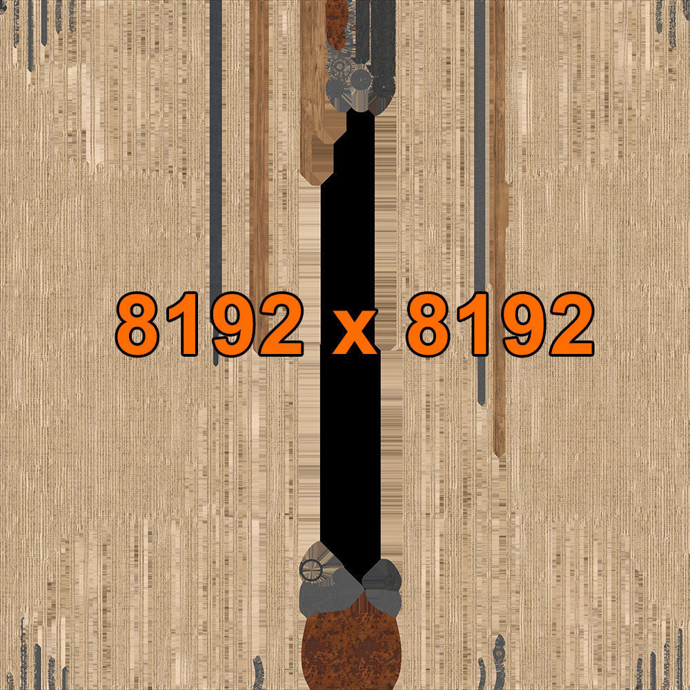 Lamp wood rotang wicker barrel 3D model_25