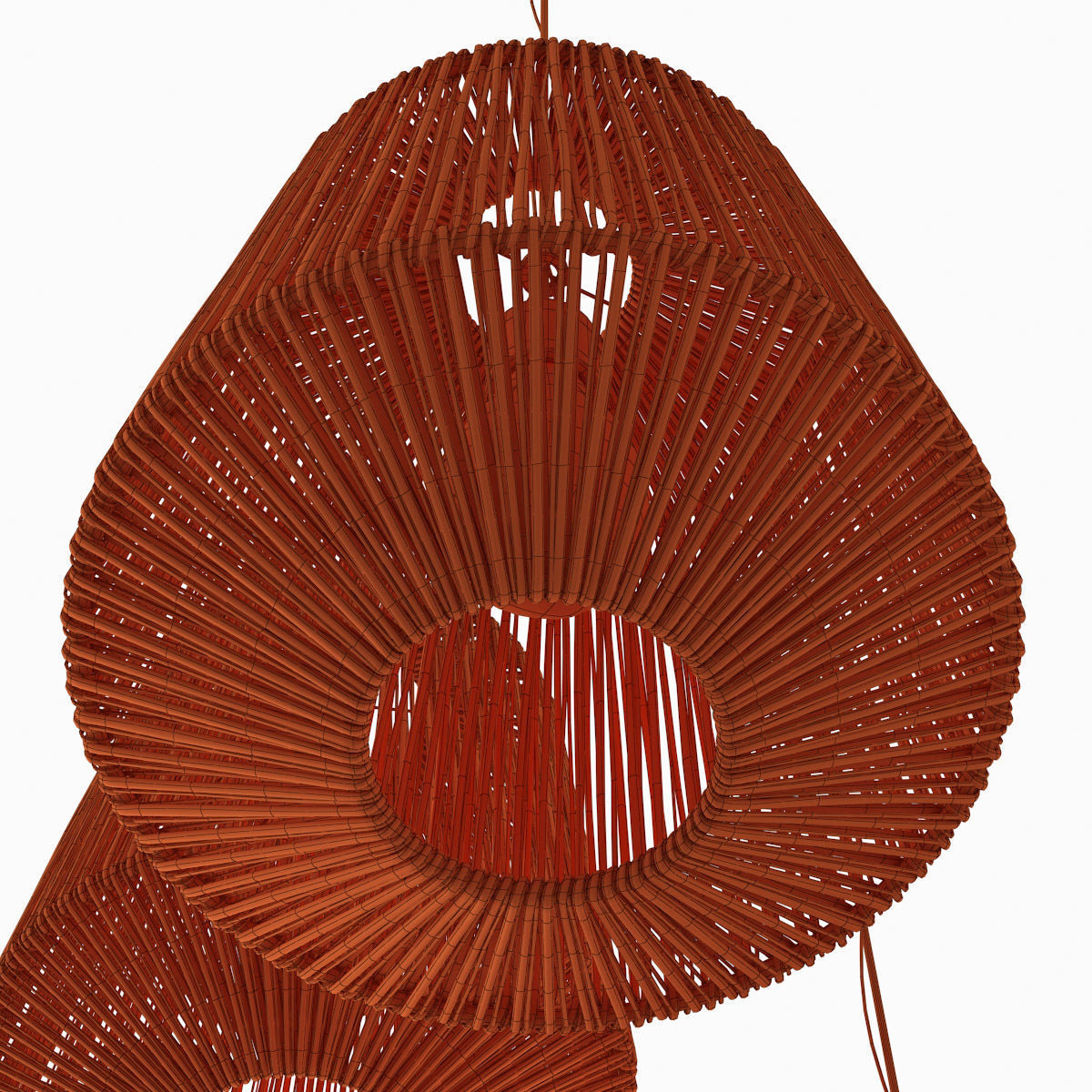 Lamp wood rotang wicker barrel 3D model_22