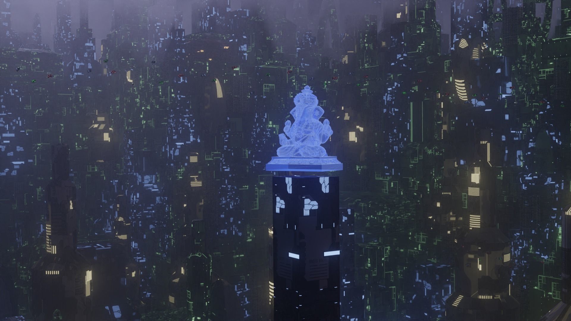 Sci-fi City 3D model_5