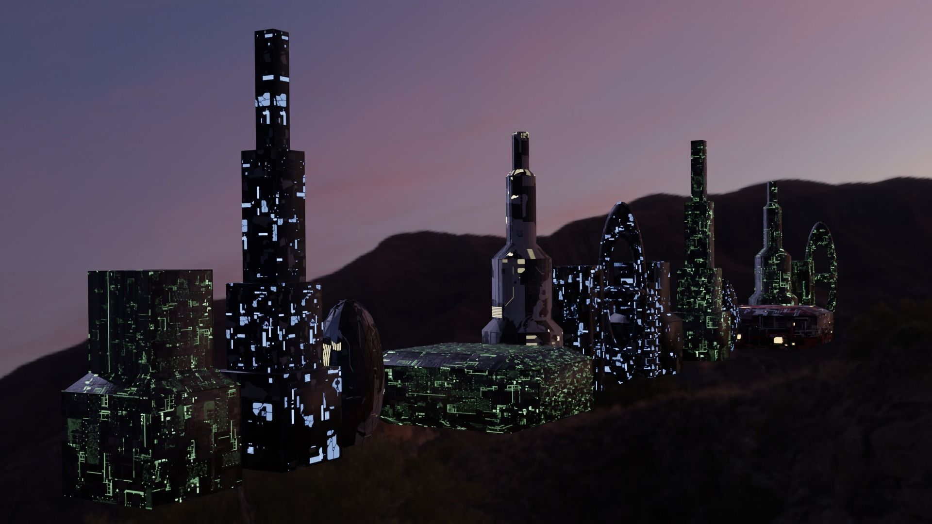 Sci-fi City 3D model_12