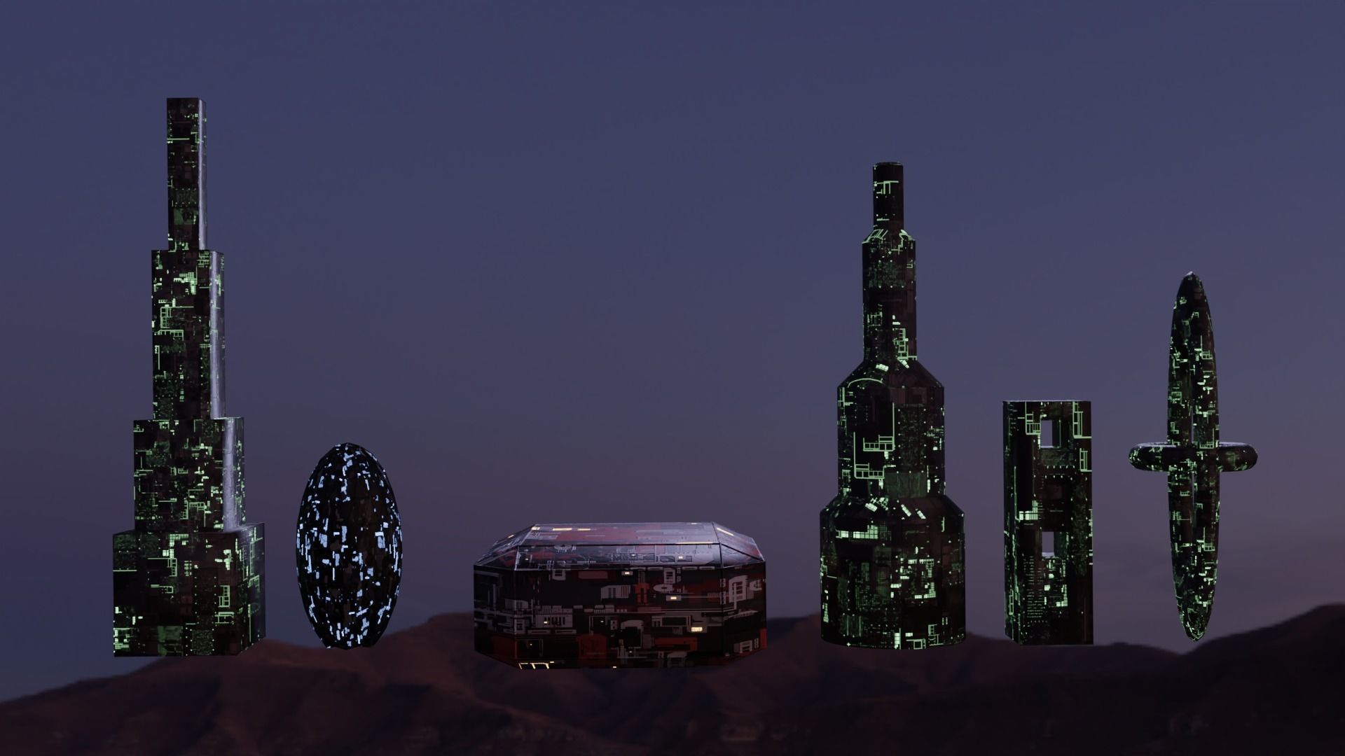 Sci-fi City 3D model_11