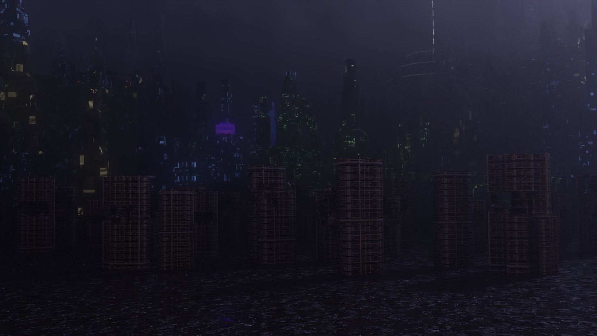 Sci-fi City 3D model_2