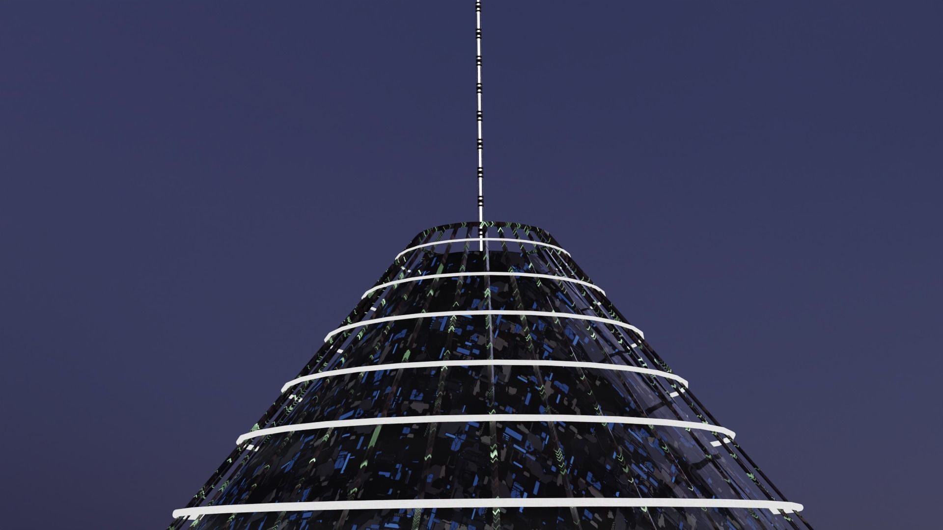 Sci-fi City 3D model_8