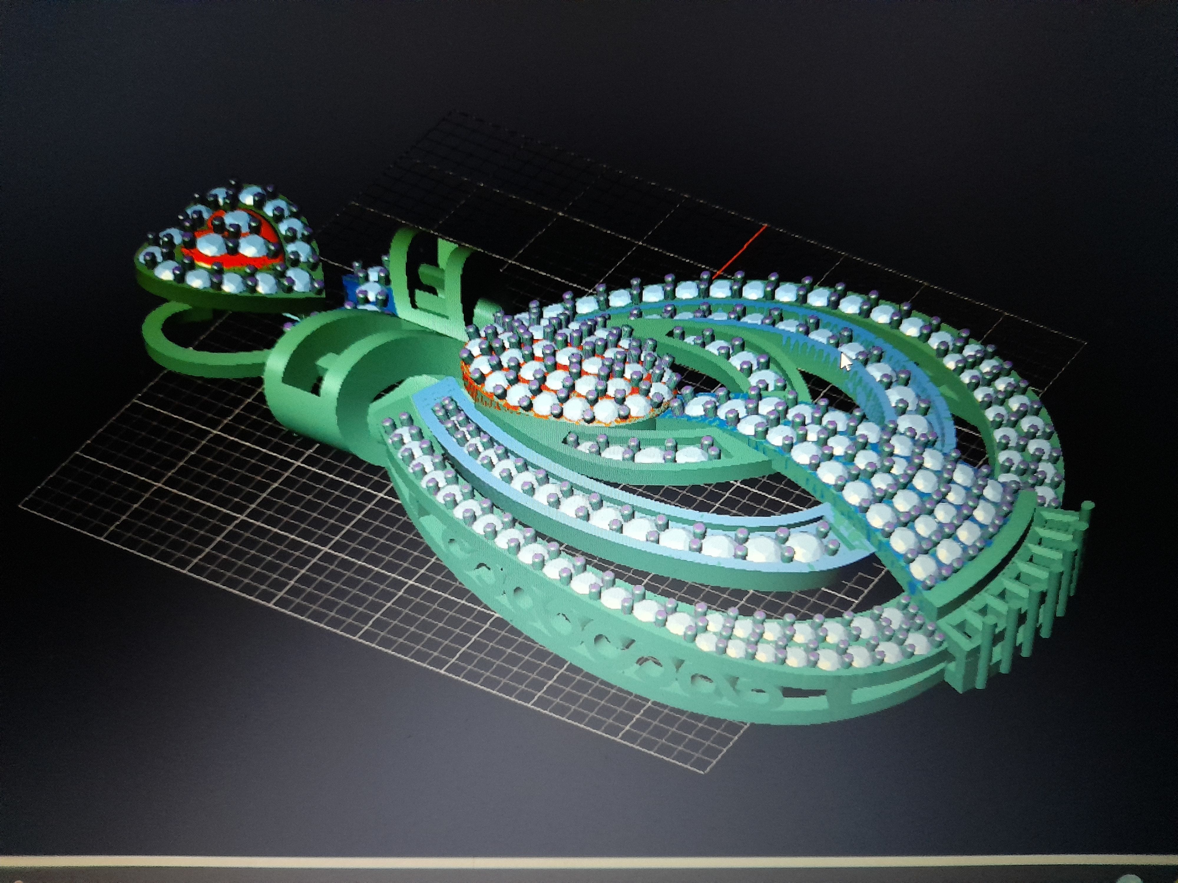 Heart flower 3D print model_1