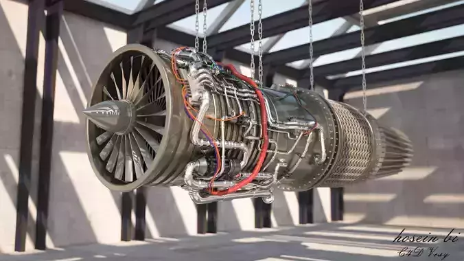 jet engine 3D model