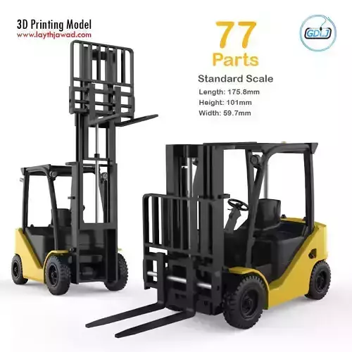 Clark S20 53 Forklift Truck - PRO version 3D print model