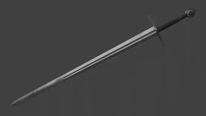 Romanesque Sword Medieval European Low-poly 3D model