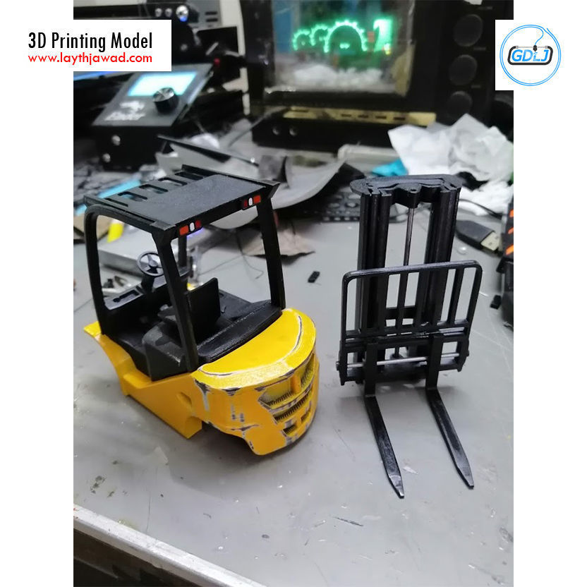 Clark S20 53 Forklift Truck - PRO version 3D print model_48