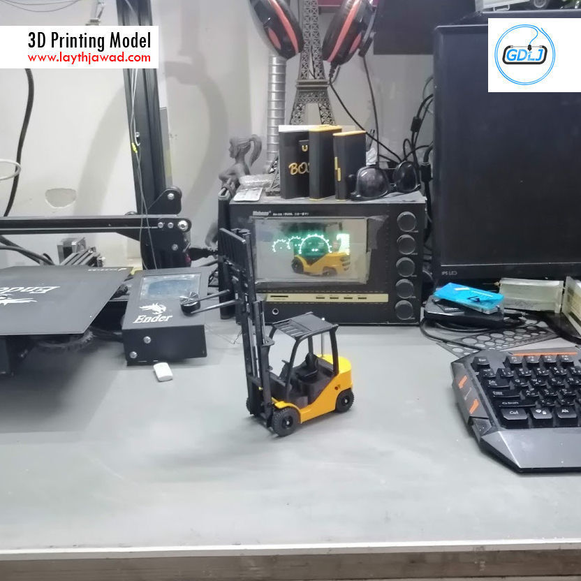 Clark S20 53 Forklift Truck - PRO version 3D print model_12