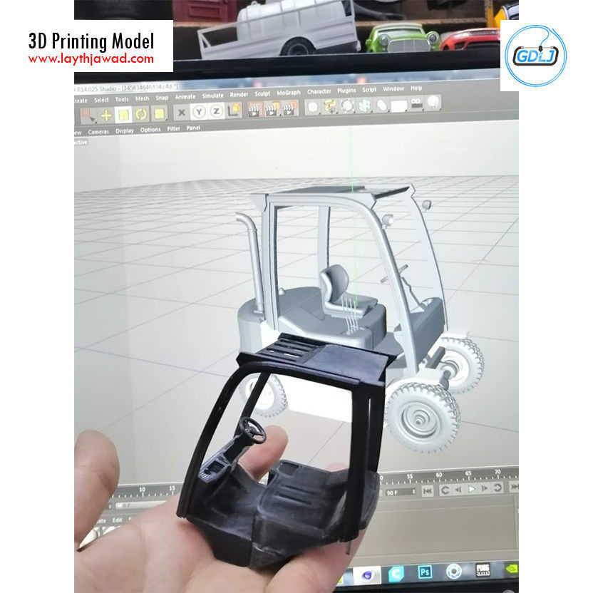 Clark S20 53 Forklift Truck - PRO version 3D print model_40