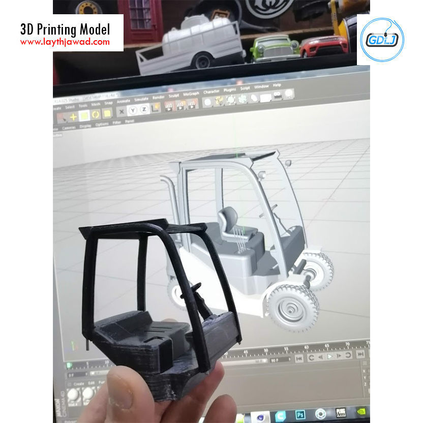 Clark S20 53 Forklift Truck - PRO version 3D print model_46