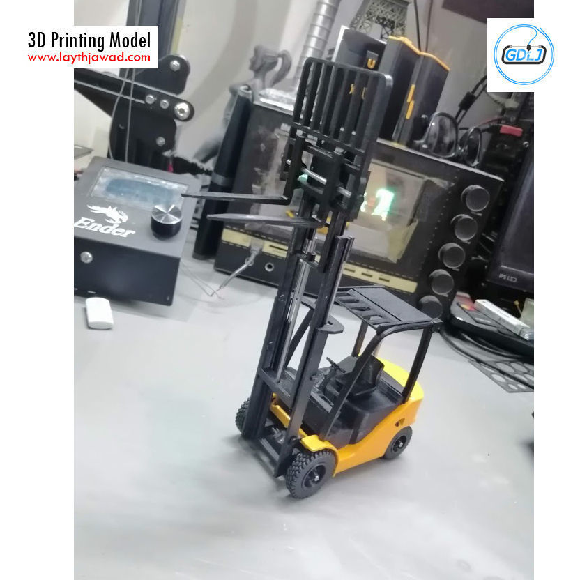 Clark S20 53 Forklift Truck - PRO version 3D print model_3