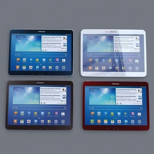 Samsung Galaxy Tab 3 ALL Colors 3D model