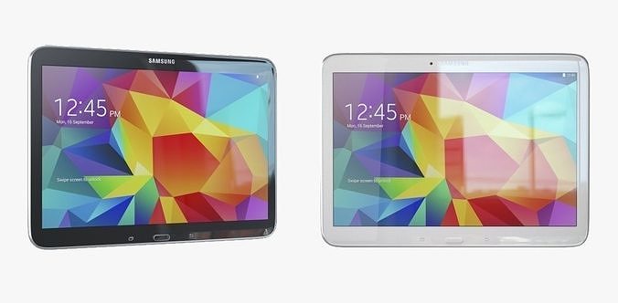 Samsung Galaxy Tab 4 10 White and Black 3D model