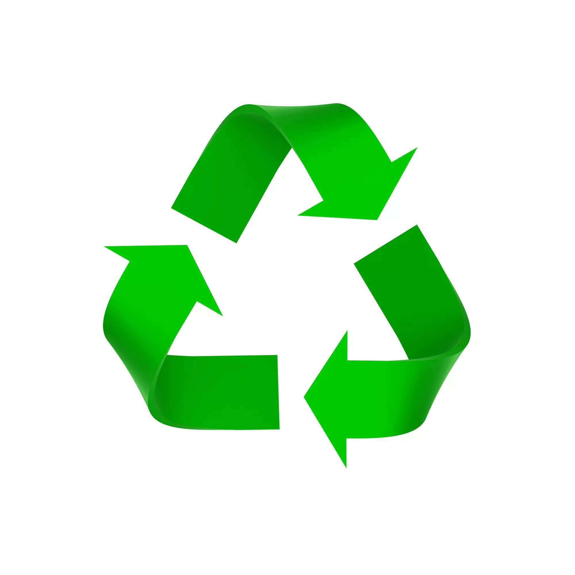Lowpoly Green recycle sign model Low-poly 3D model