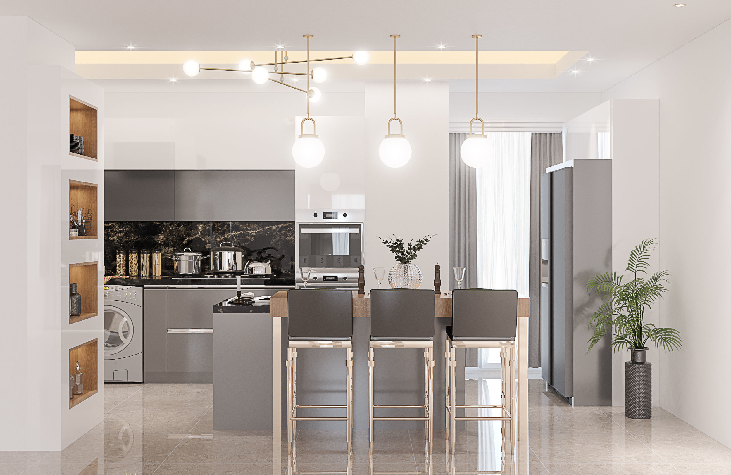 kitchen design 3D model_1