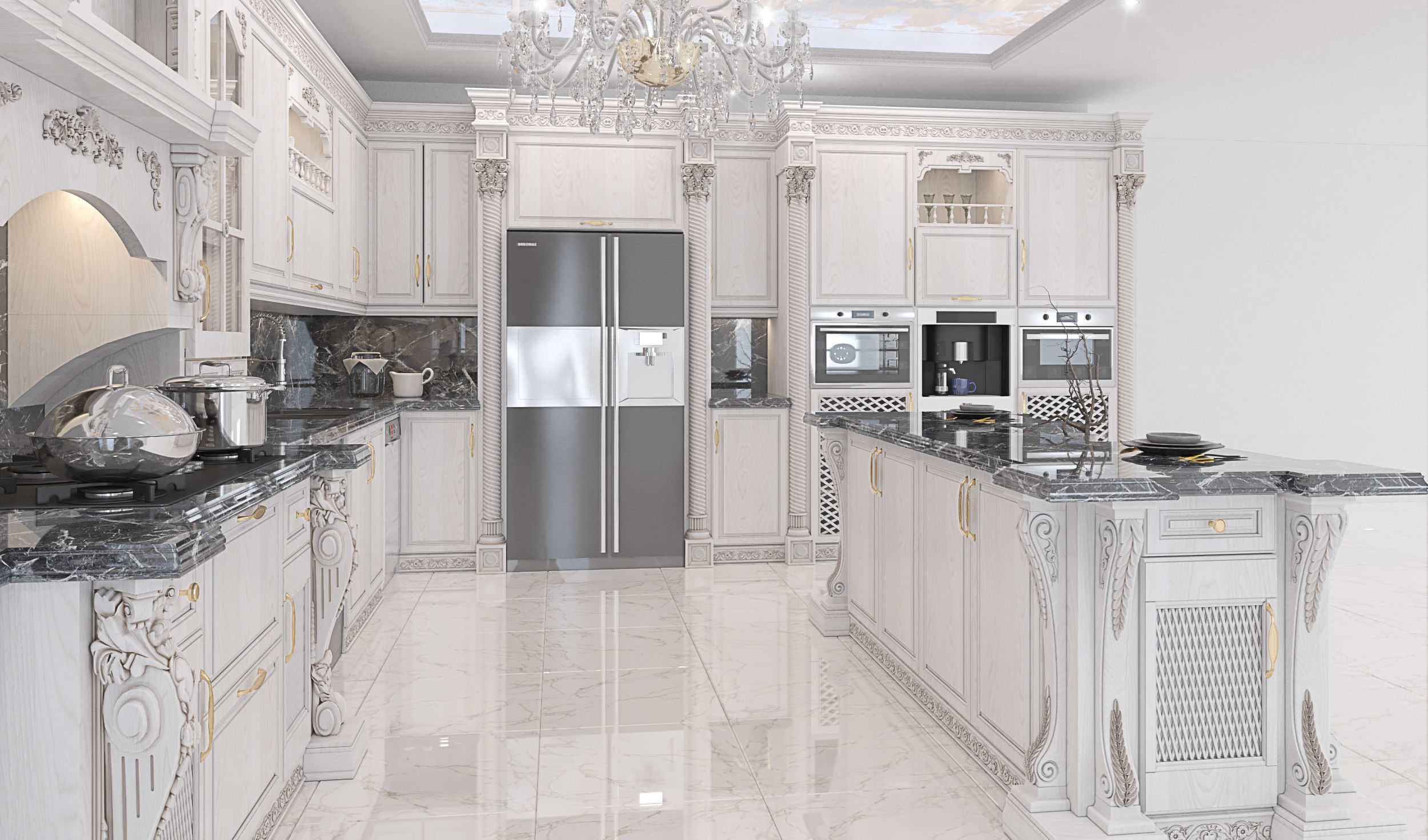 Classic kitchen design 3D model | CGTrader