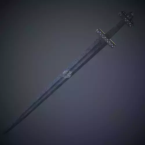 Viking Celtic Cross Sword Low-poly 3D model