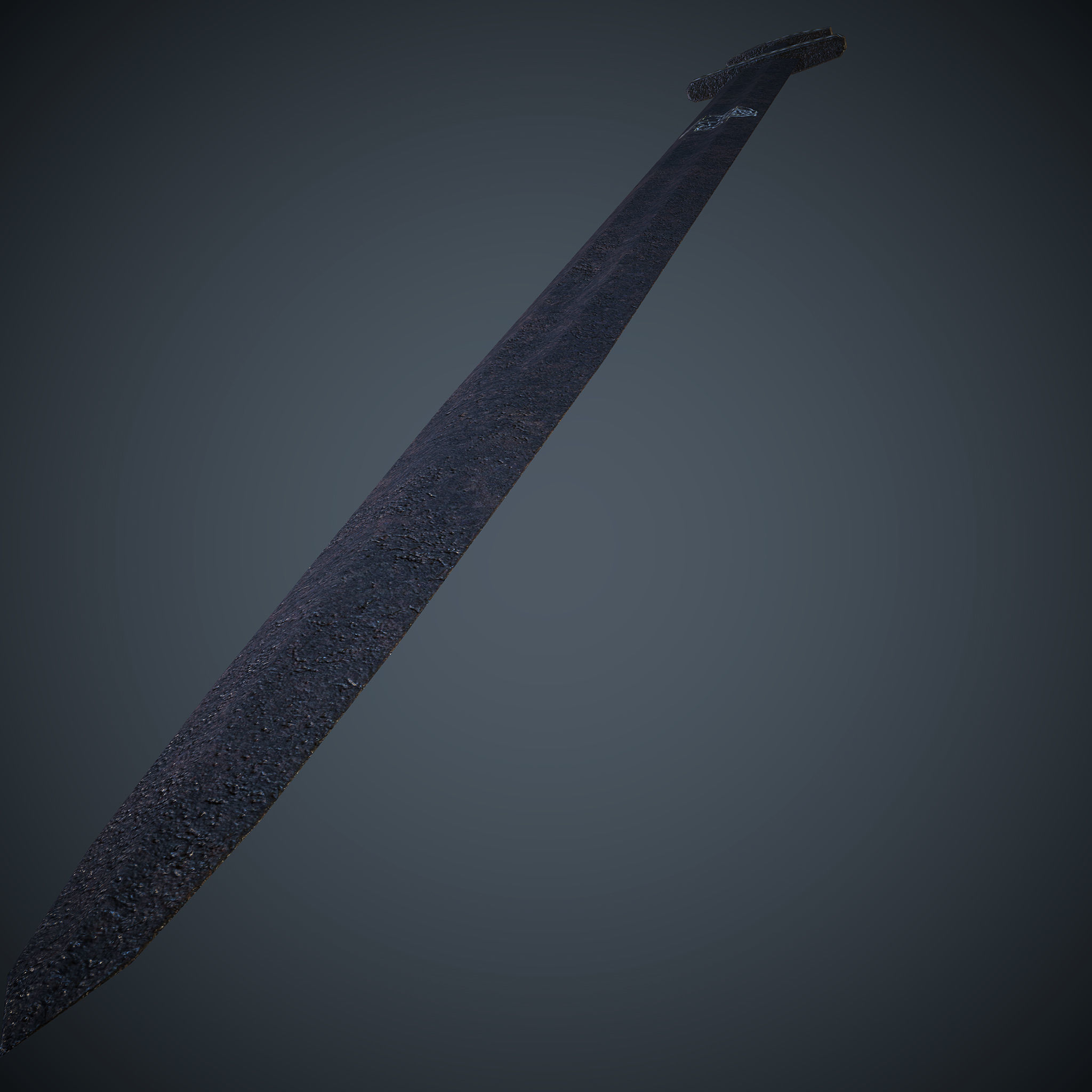 Viking Celtic Cross Sword Low-poly 3D model_9