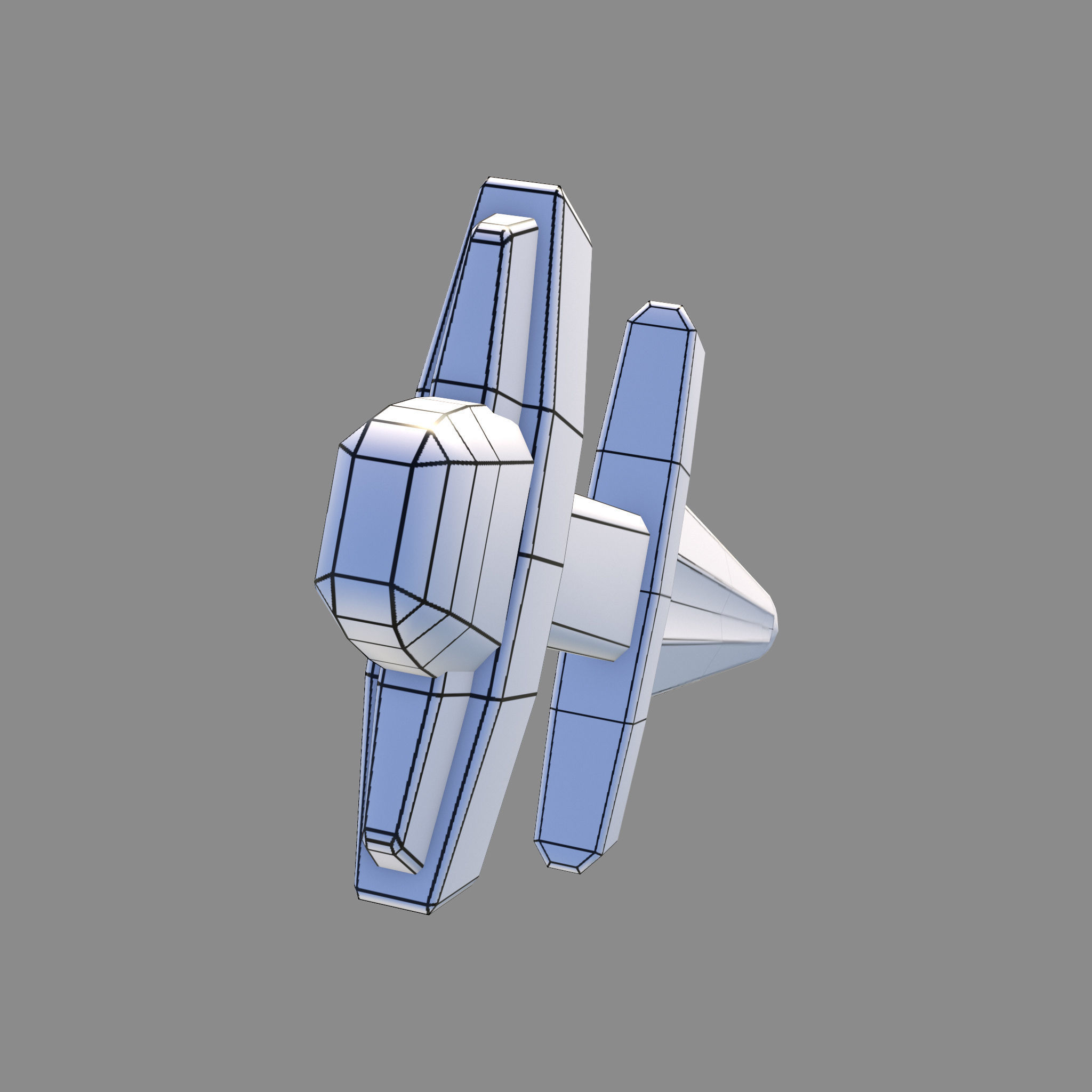 Viking Celtic Cross Sword Low-poly 3D model_39