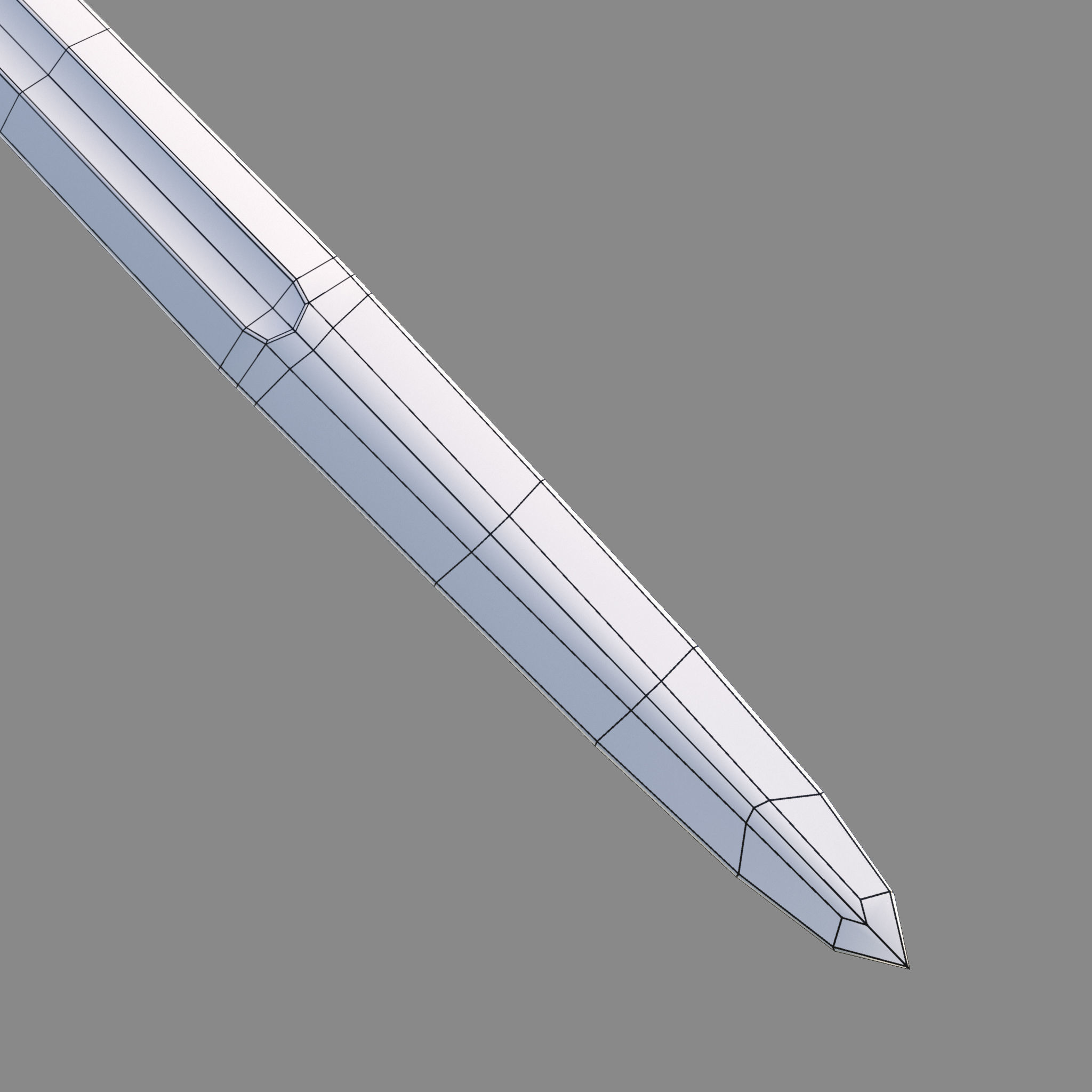 Viking Celtic Cross Sword Low-poly 3D model_30