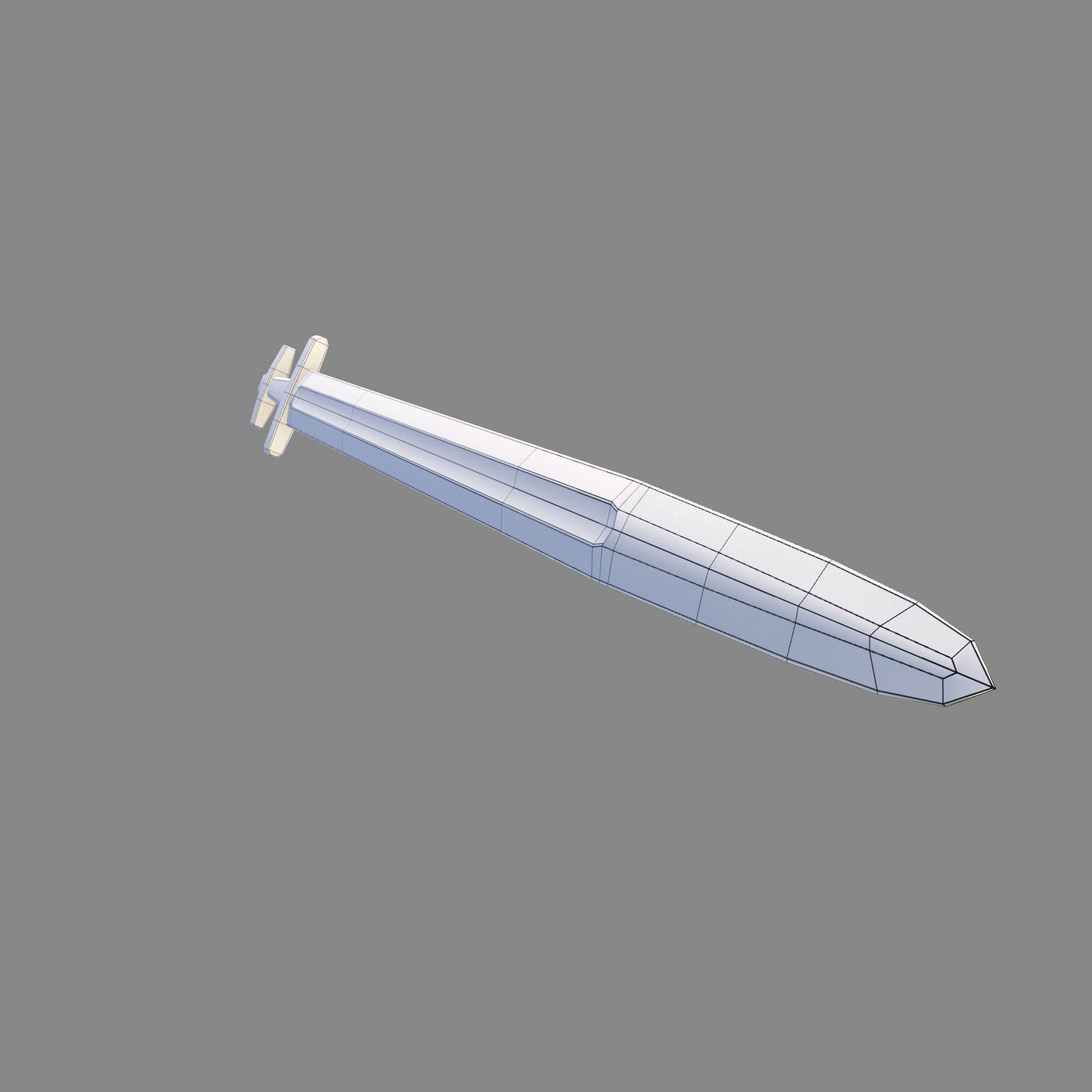 Viking Celtic Cross Sword Low-poly 3D model_32