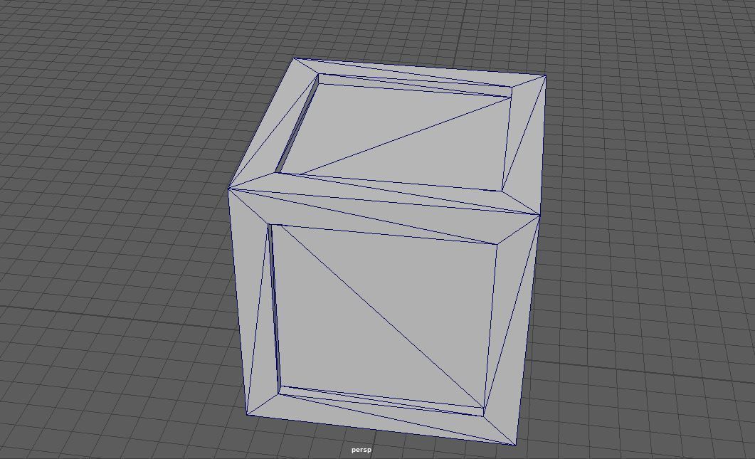 wooden box Low-poly 3D model_3