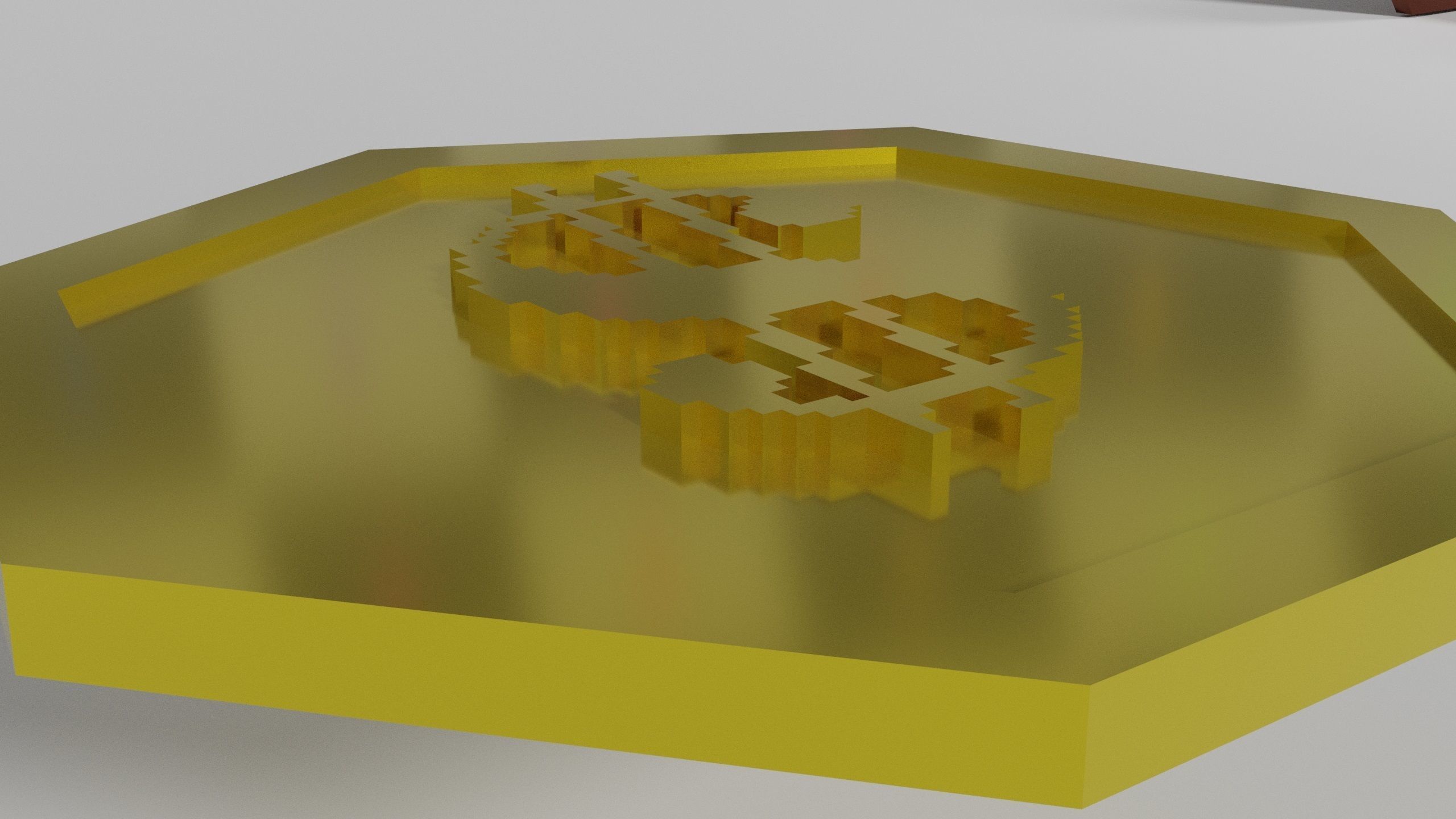 COINS gold dollar coin Low-poly 3D model_12
