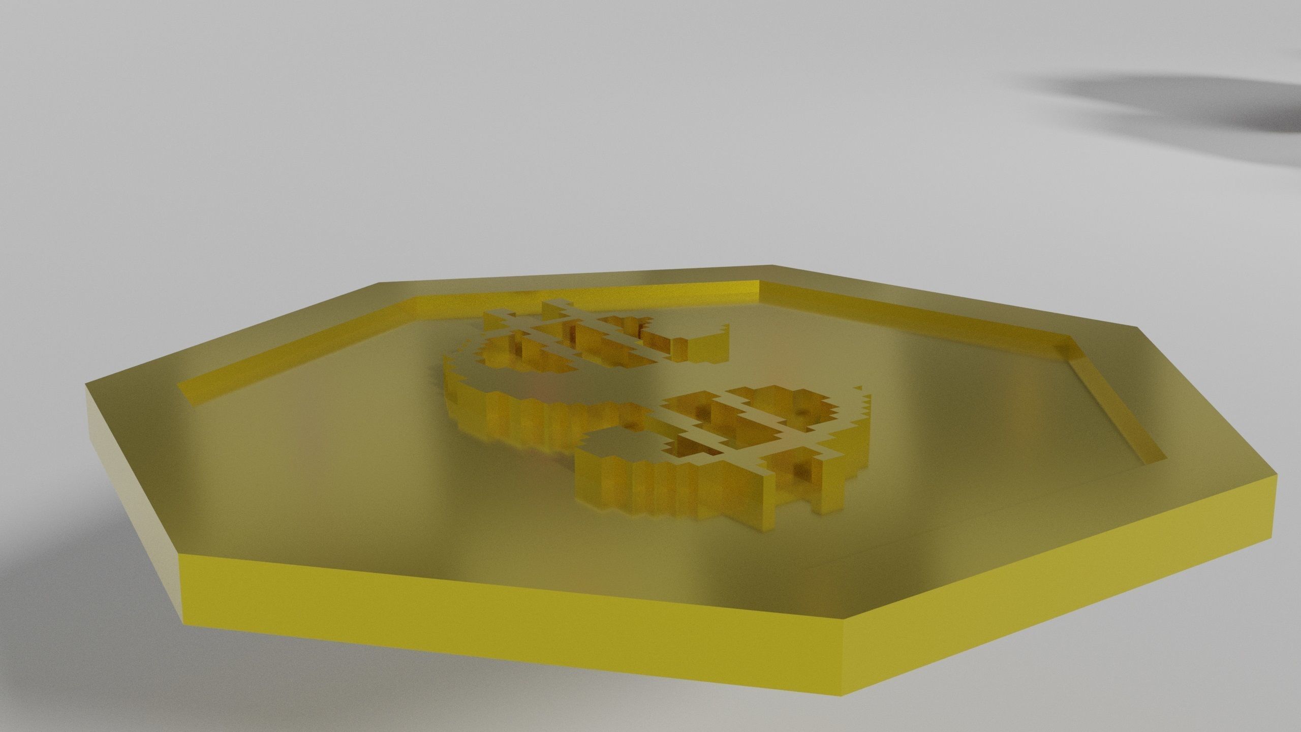 COINS gold dollar coin Low-poly 3D model_11