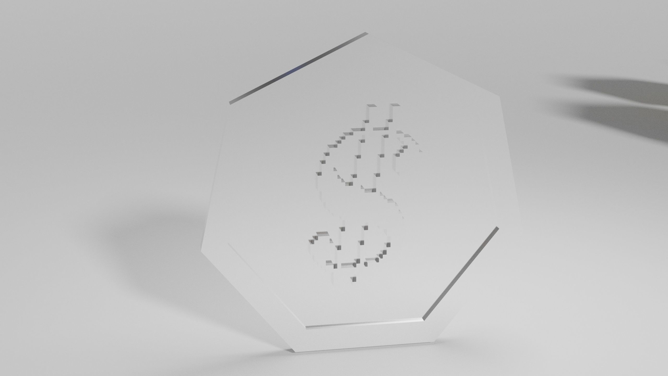 COINS gold dollar coin Low-poly 3D model_9