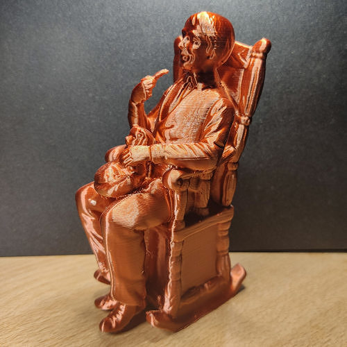 Men and cat on chair 3d print 3D print model