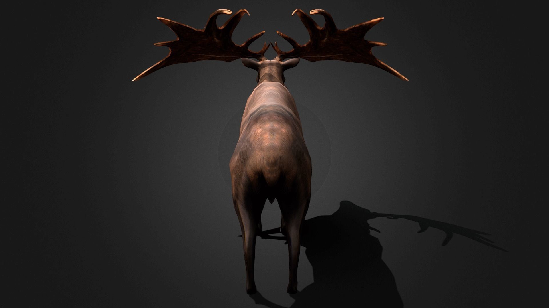 Megaloceros - Idle Animated Low-poly 3D model_16