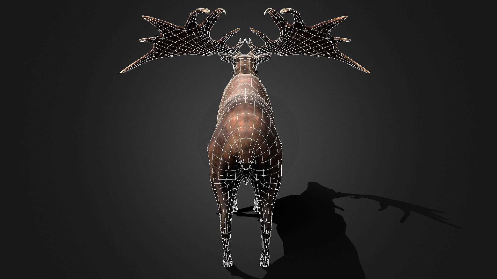 Megaloceros - Idle Animated Low-poly 3D model_15