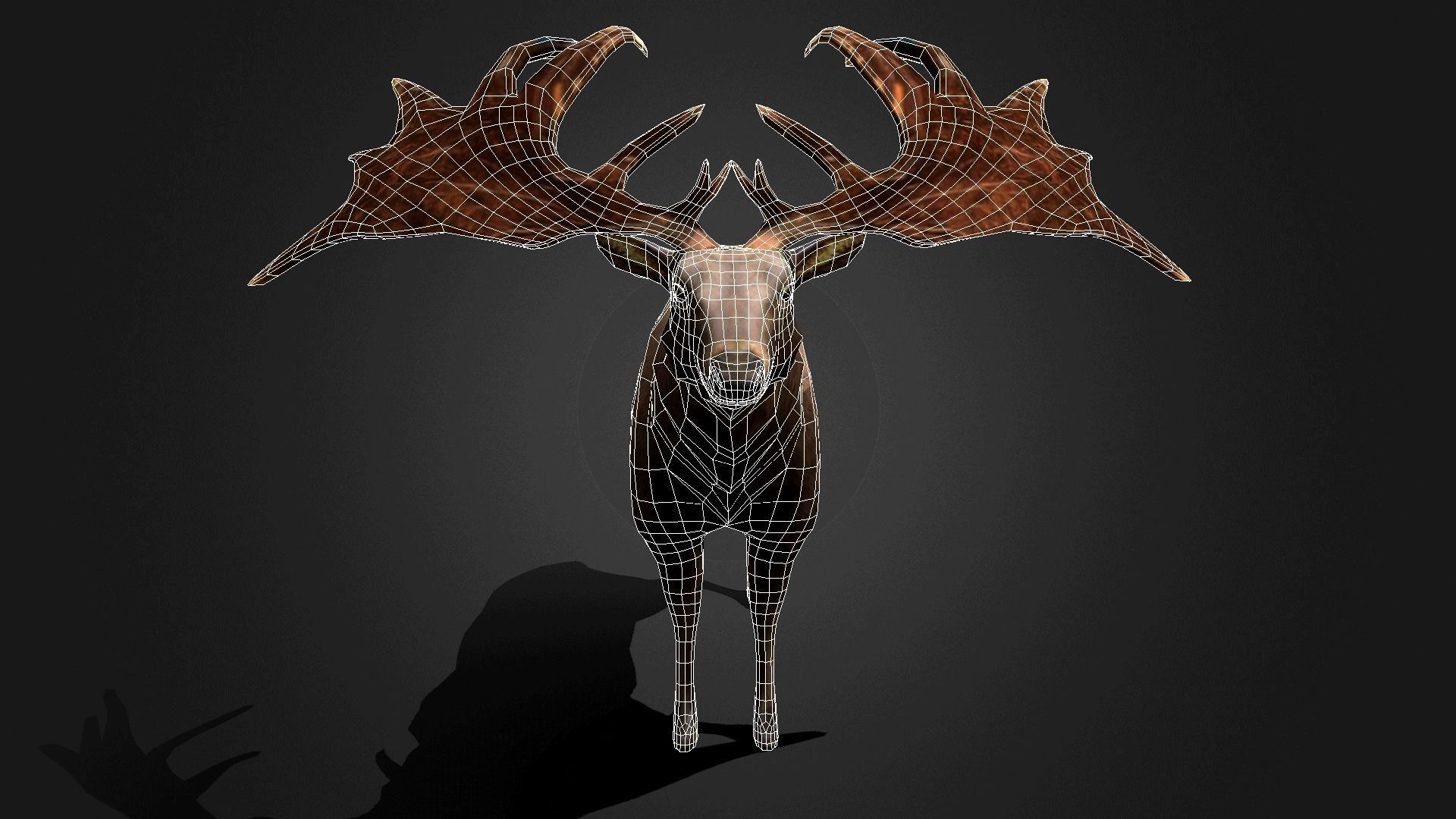 Megaloceros - Idle Animated Low-poly 3D model_7