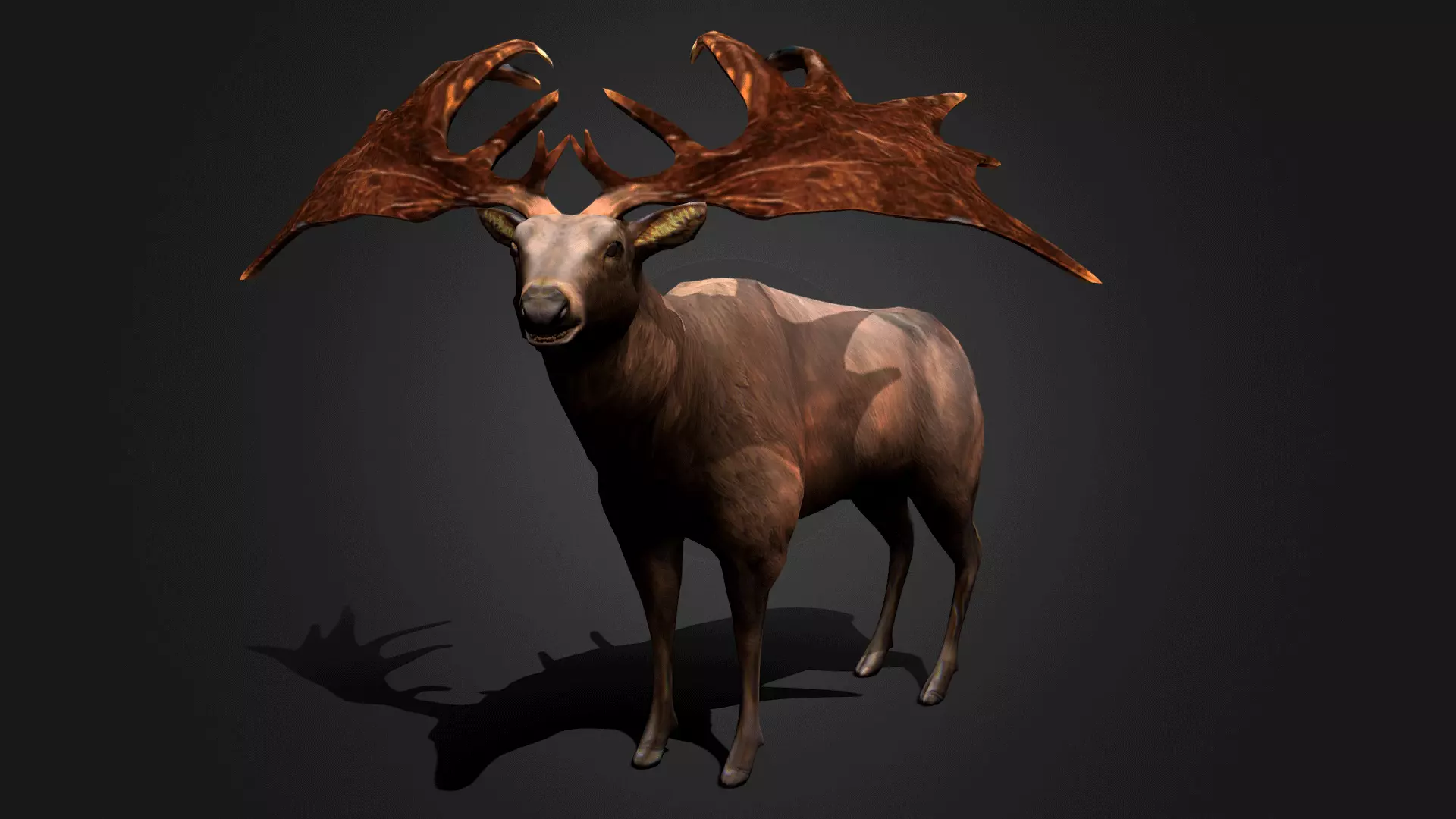Megaloceros - Idle Animated Low-poly 3D model_0