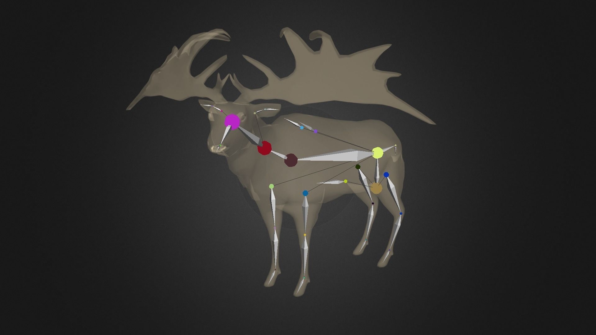 Megaloceros - Idle Animated Low-poly 3D model_4
