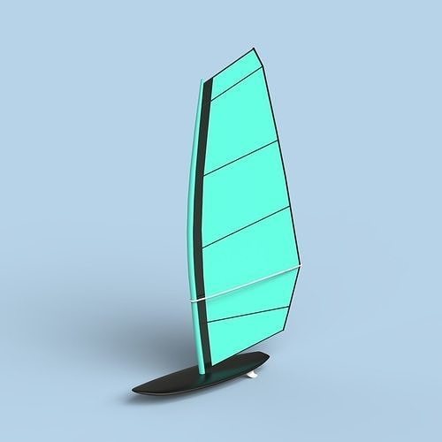 Windsurf board Low-poly 3D model