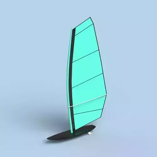 Windsurf board Low-poly 3D model